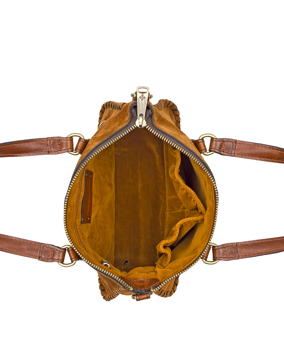 brenna satchel crossbody suede